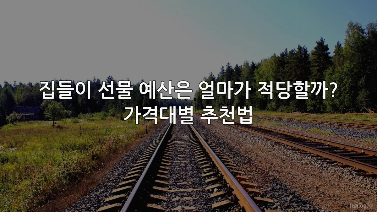 집들이 선물 예산은 얼마가 적당할까? 가격대별 추천법