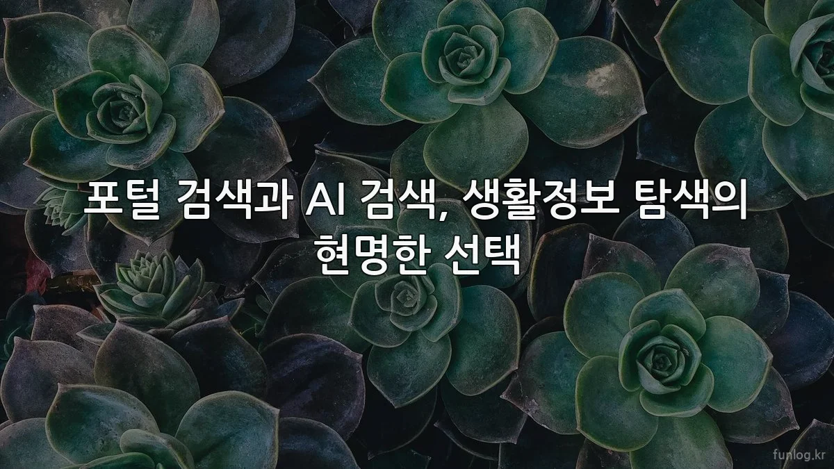 포털 검색과 AI 검색, 생활정보 탐색의 현명한 선택