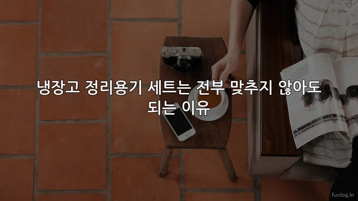 냉장고 정리용기 세트는 전부 맞추지 않아도 되는 이유