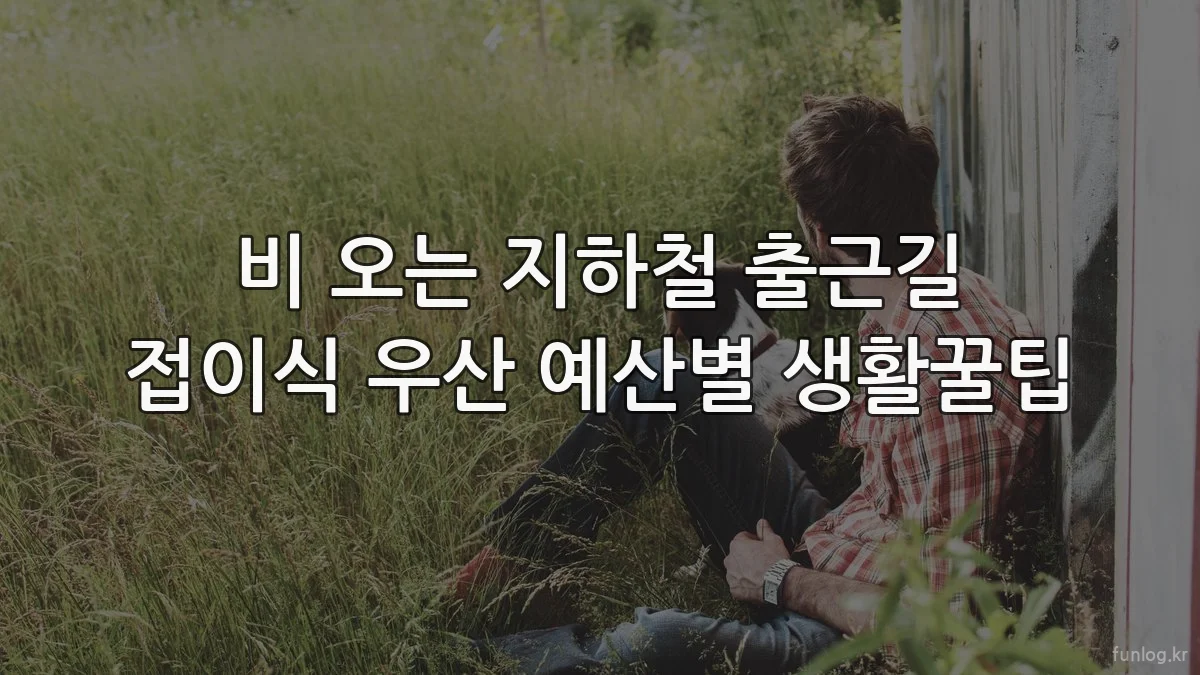 비 오는 지하철 출근길 접이식 우산 예산별 생활꿀팁