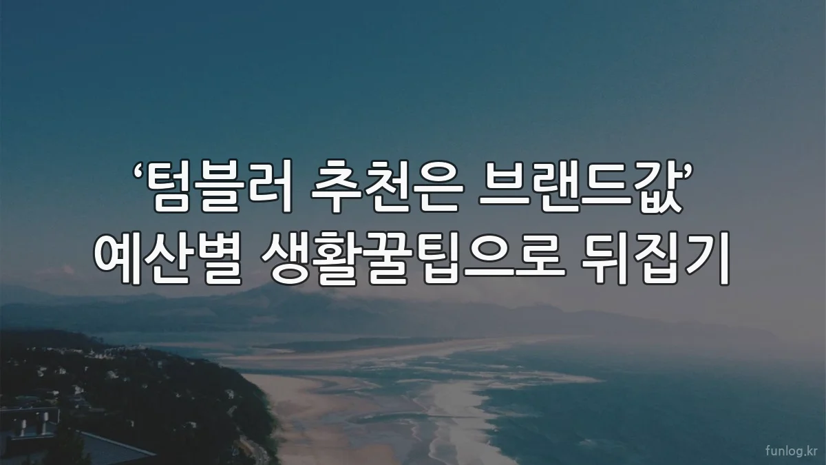 ‘텀블러 추천은 브랜드값’ 예산별 생활꿀팁으로 뒤집기