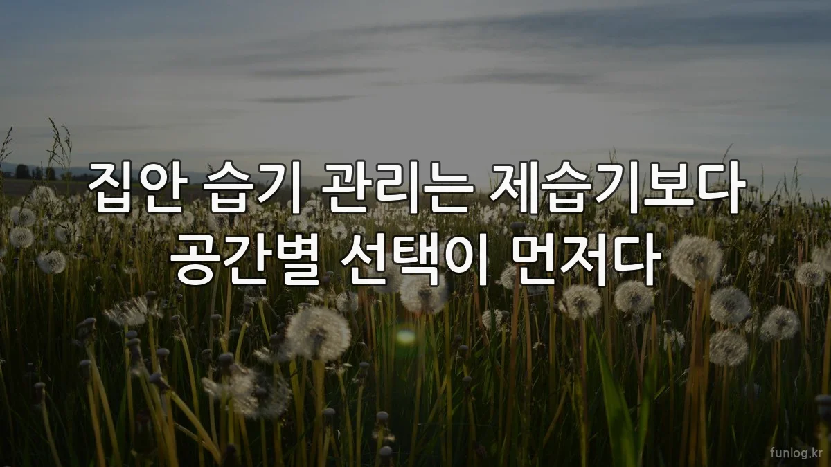집안 습기 관리는 제습기보다 공간별 선택이 먼저다
