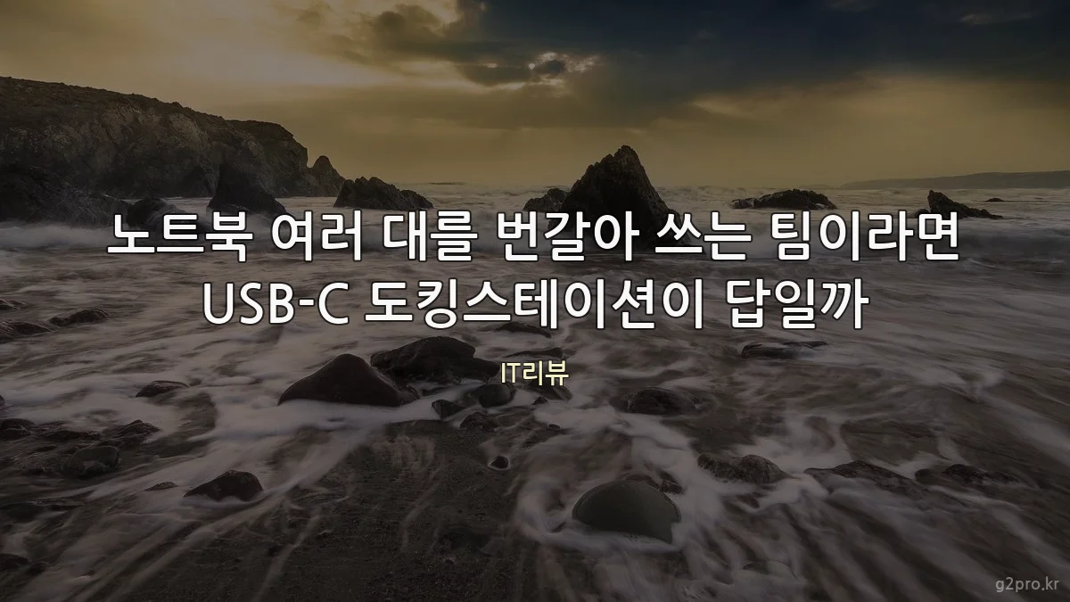 노트북 여러 대를 번갈아 쓰는 팀이라면 USB-C 도킹스테이션이 답일까