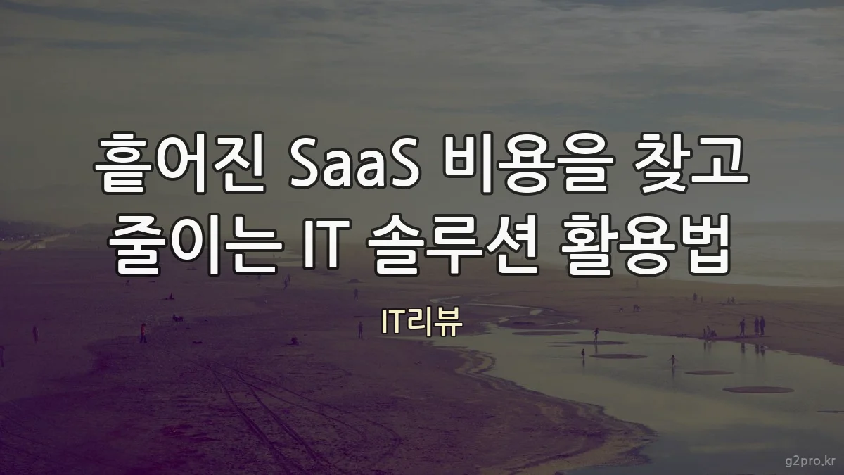 흩어진 SaaS 비용을 찾고 줄이는 IT 솔루션 활용법