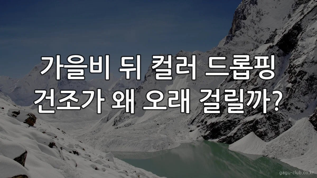 가을비 뒤 컬러 드롭핑 건조가 왜 오래 걸릴까?