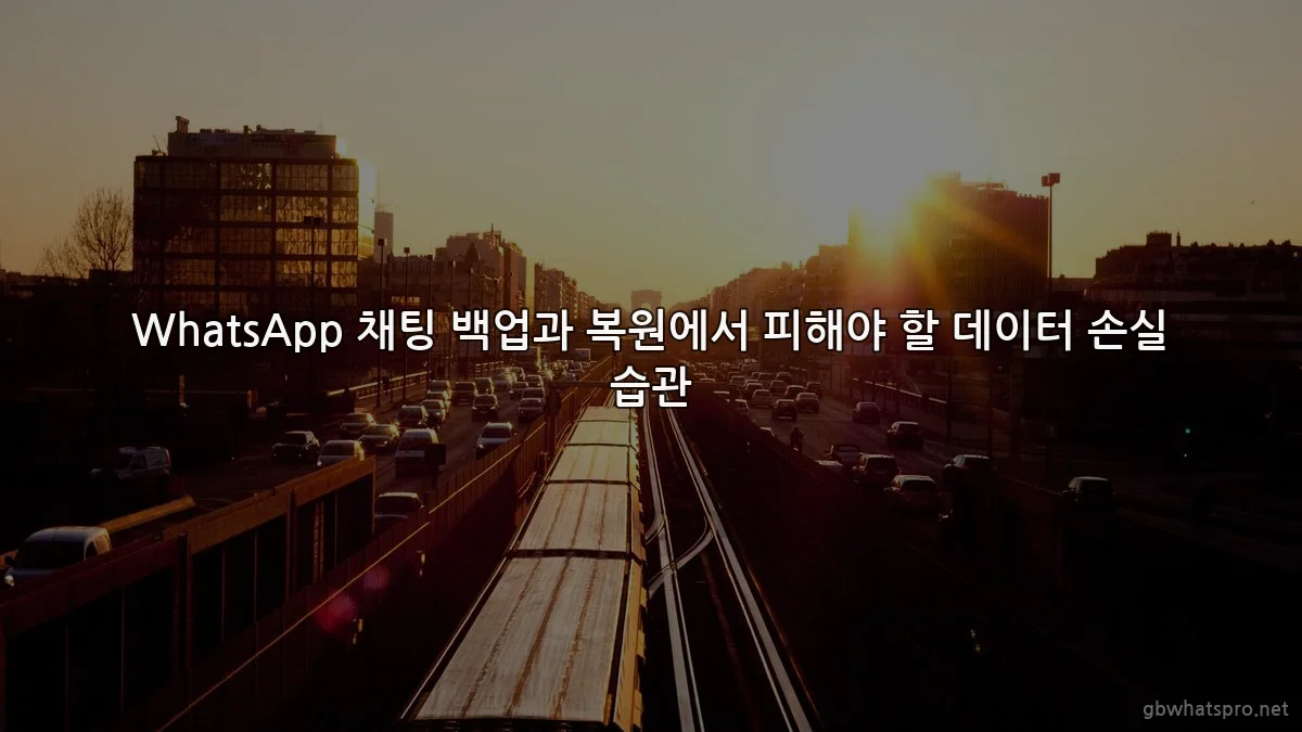 WhatsApp 채팅 백업과 복원에서 피해야 할 데이터 손실 습관