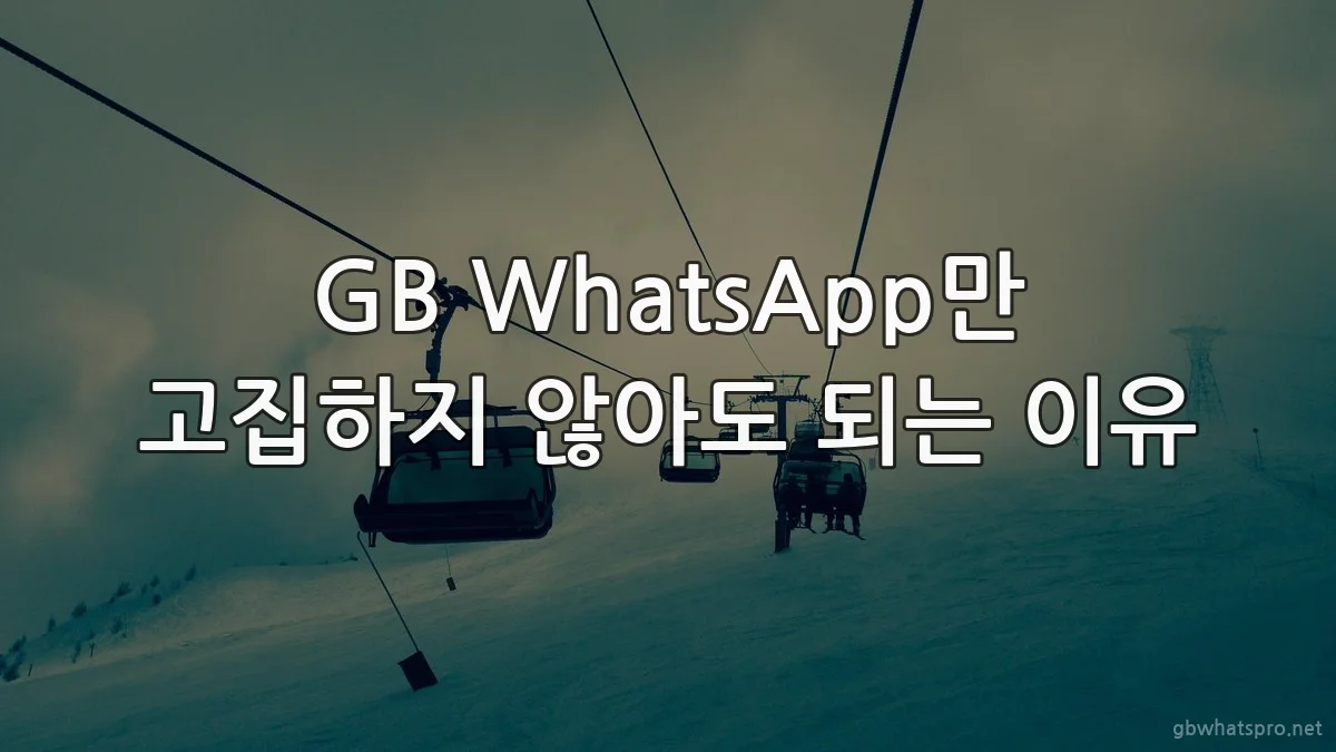 GB WhatsApp만 고집하지 않아도 되는 이유