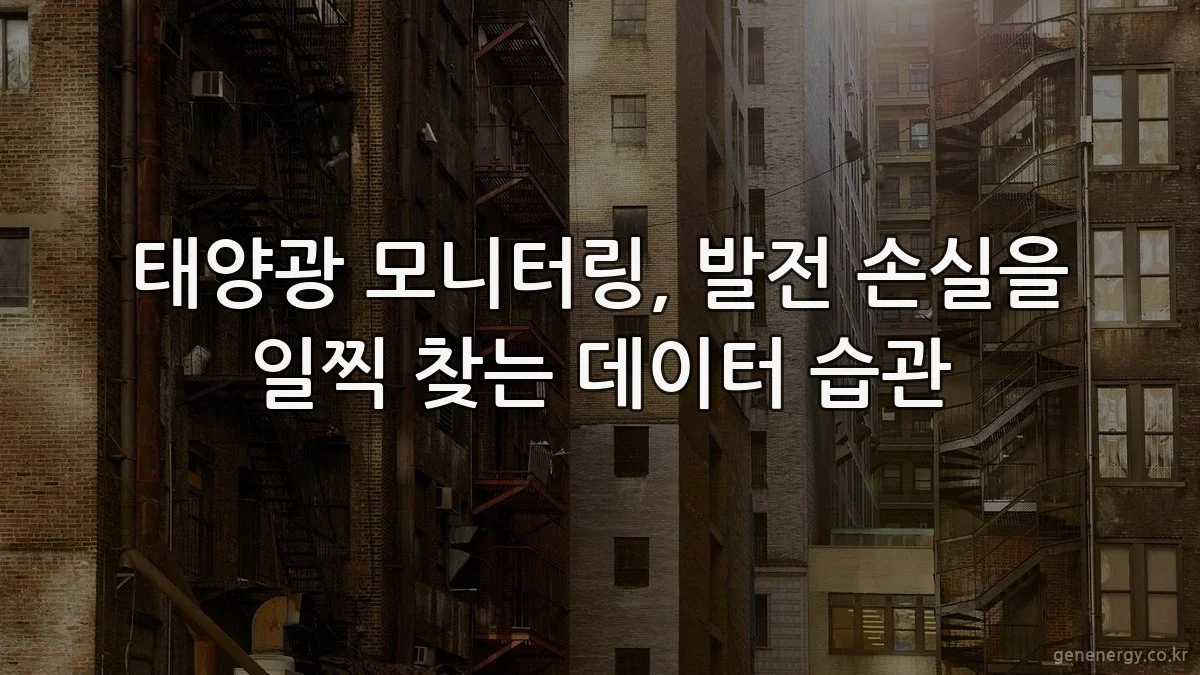 태양광 모니터링, 발전 손실을 일찍 찾는 데이터 습관