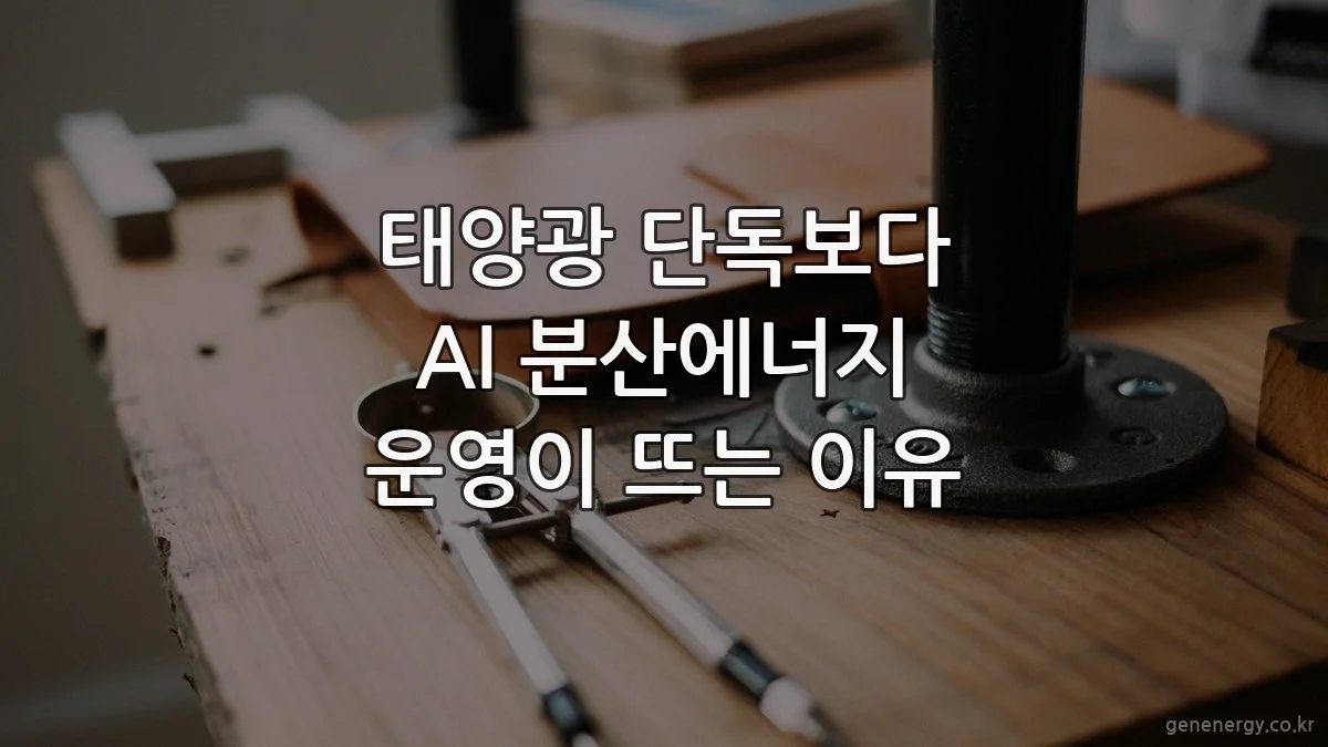 태양광 단독보다 AI 분산에너지 운영이 뜨는 이유