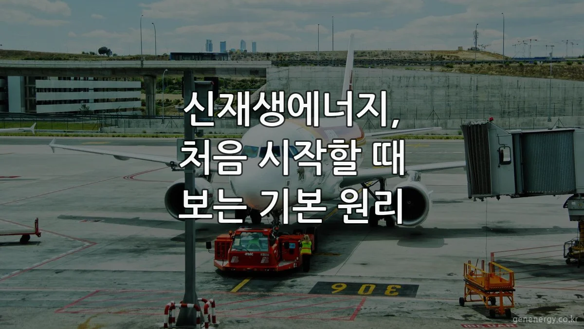 신재생에너지, 처음 시작할 때 보는 기본 원리