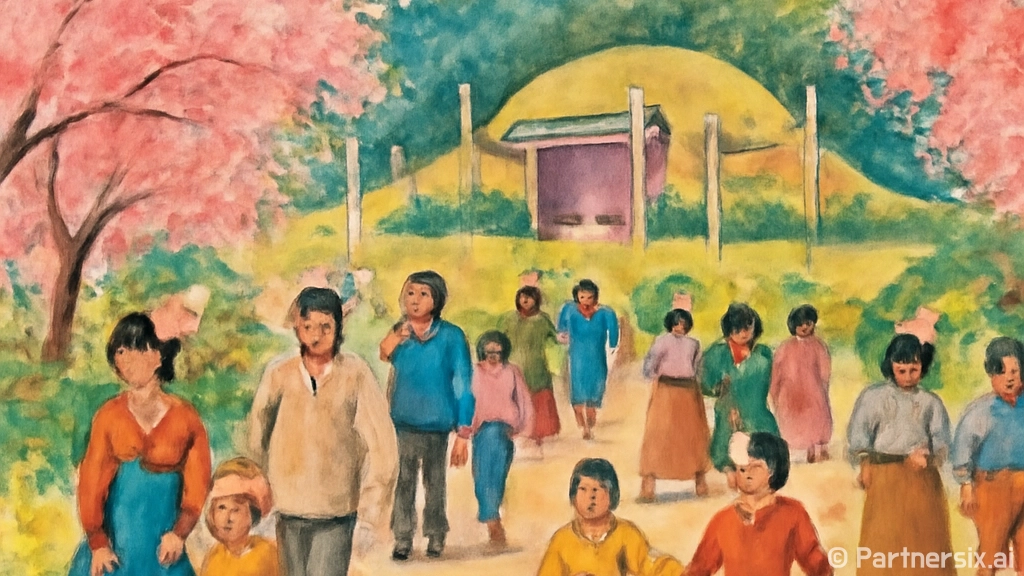 봄바람 따라 걷는 …