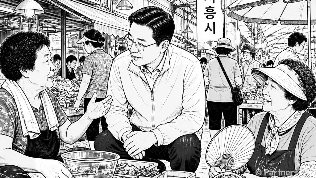 임병택 시장, 폭염 속 삼미시장 현장 점검