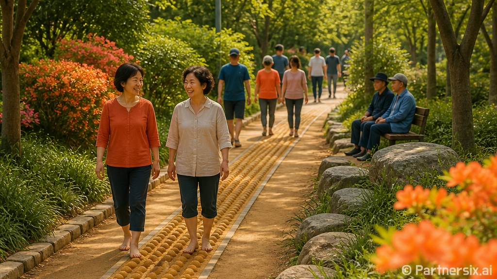 구리 인창동 완충녹지 맨발걷기 명소