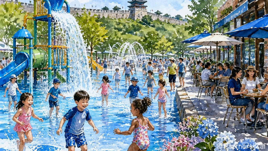 물봉선어린이공원, 물놀이와 카페의 완벽한 조화