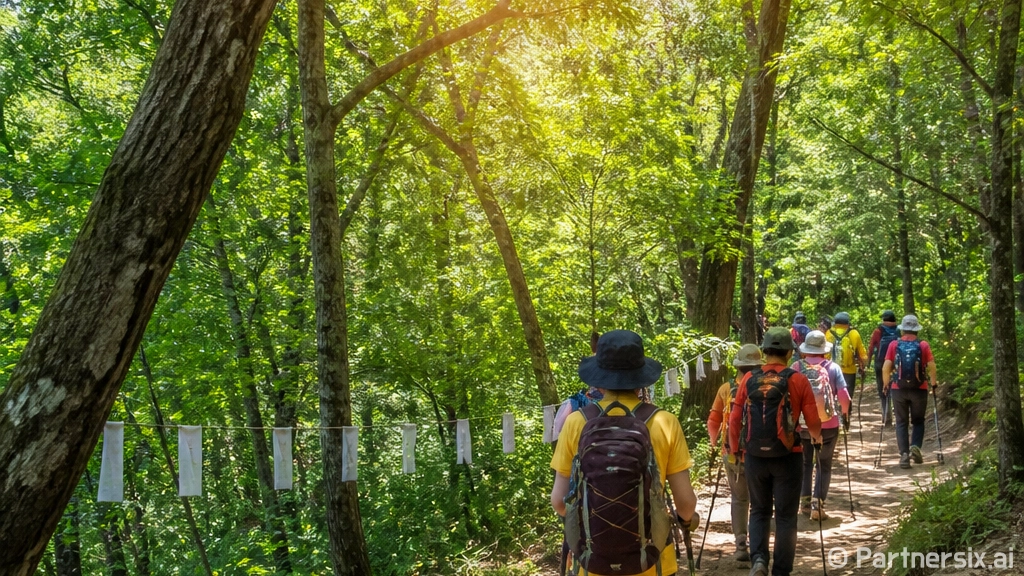 법화산 여름 산행, 초록 그늘 속 힐링 여정