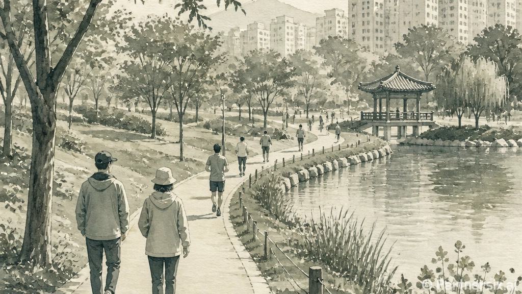동탄 여울공원, 한적한 아침 산책 명소