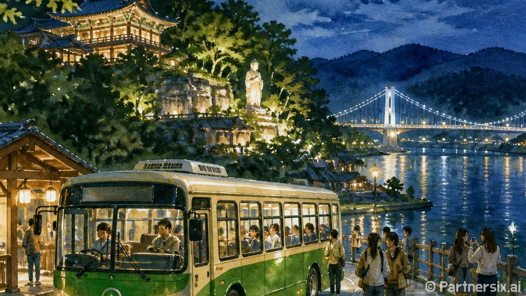 여주 밤 풍경, 관광순환버스와 함께