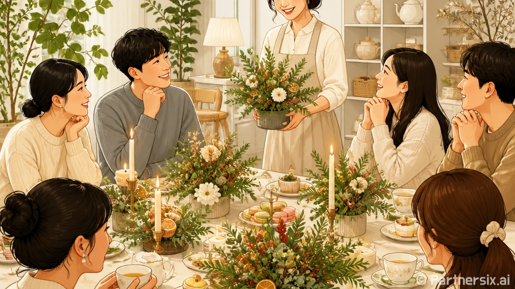 우리 집 티타임 센터피스 클래스 현장