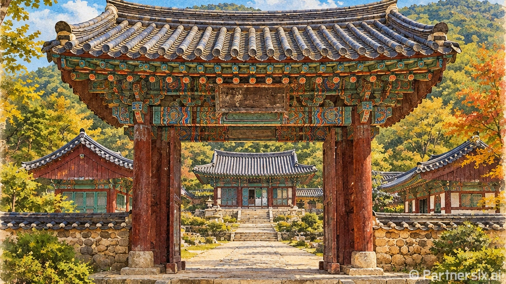 가을 물드는 남한산성 장경사 풍경
