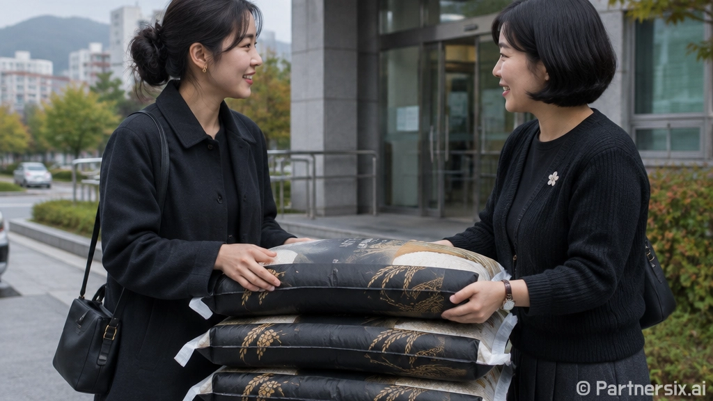 고척우드산업, 추석 맞아 과림동에 백미 기탁