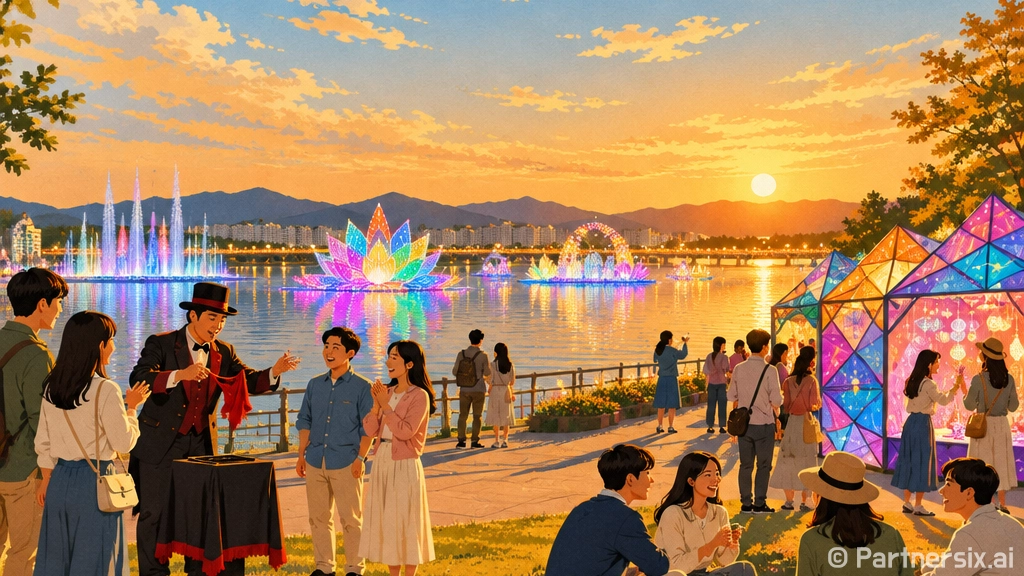 평택호 물빛축제 불꽃놀이 현장