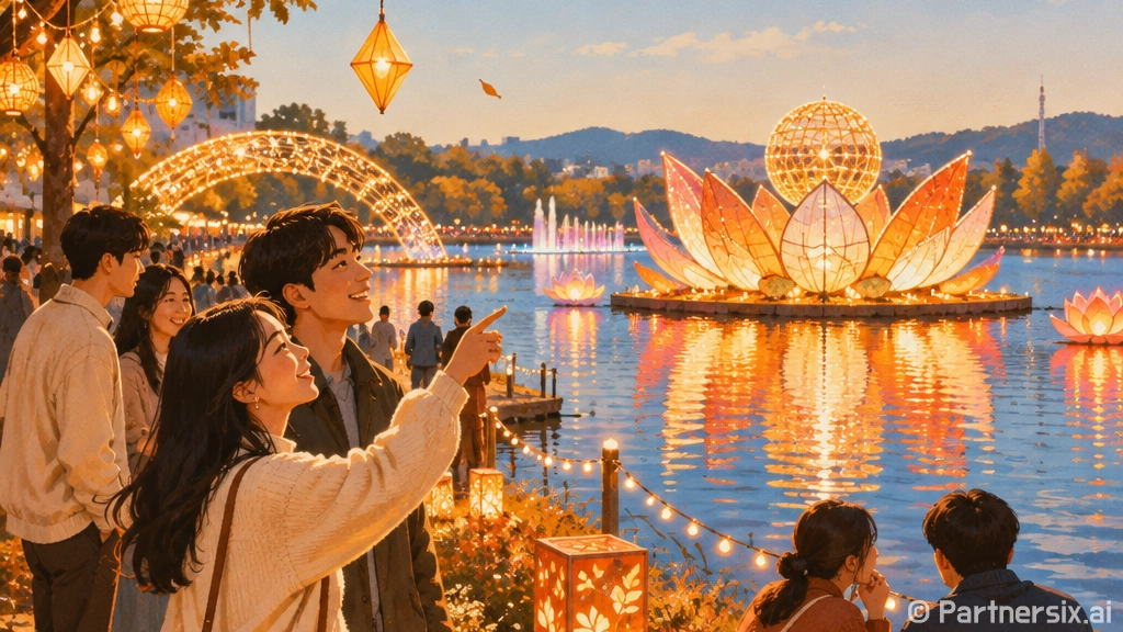 평택호 물빛축제, 가을밤 빛으로 물들다