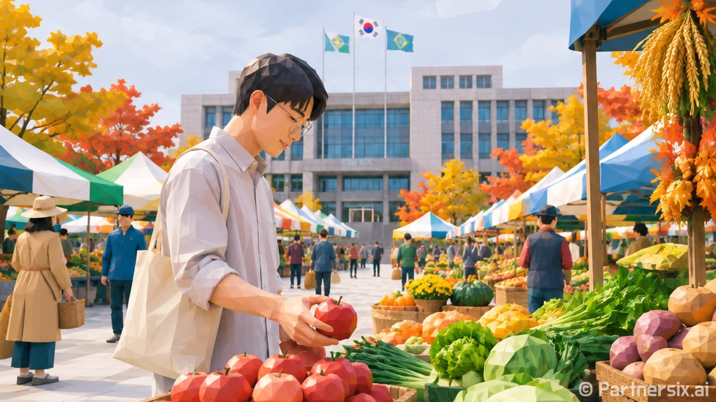 오산시청 직거래장터, 추석 먹거리 풍성