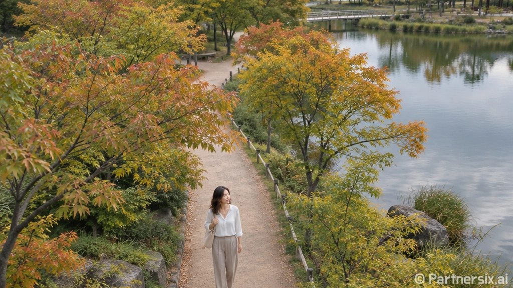 가을 깊은 서호공원 힐링 산책길