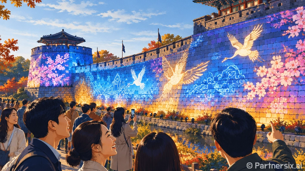 수원화성 빛으로 물든 가을밤 미디어아트