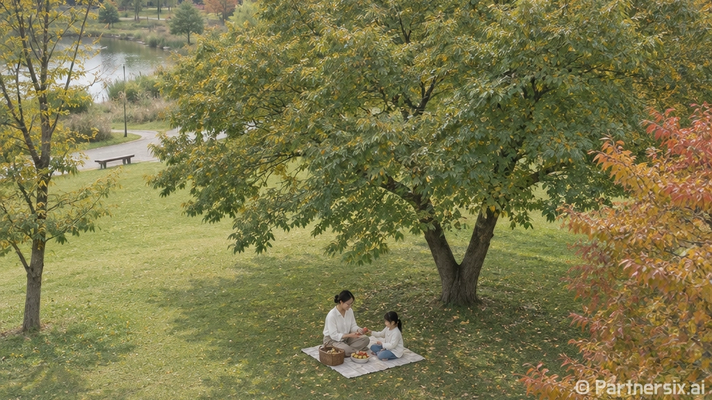 가을바람 속 파주출판단지 힐링공간