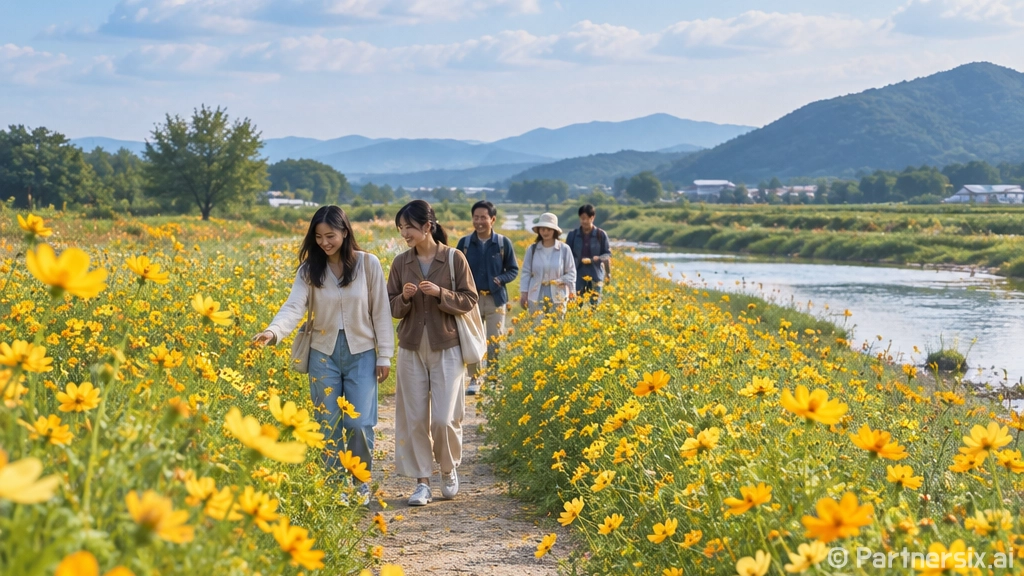가을빛 물든 이천 호법 코스모스길 산책