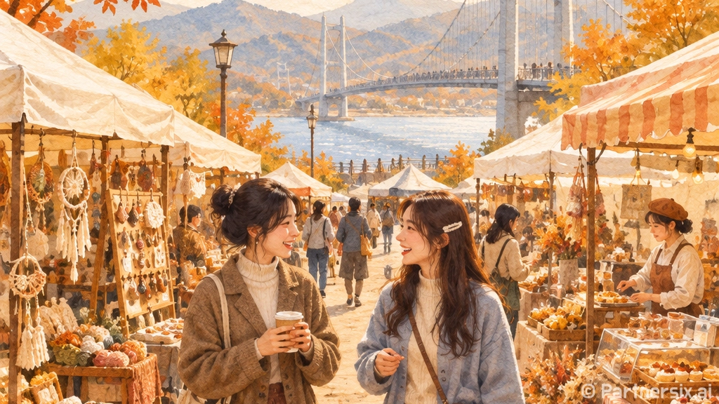 가을 남한강 출렁다리서 만나는 특별한 주말 마켓