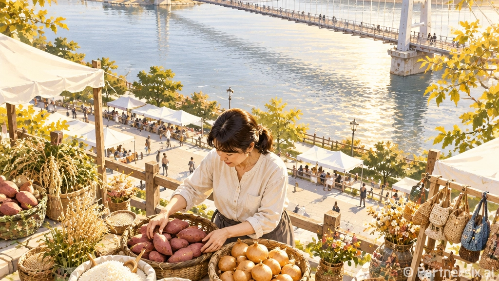가을바람 타고 여주 남한강 출렁다리 마켓 개장