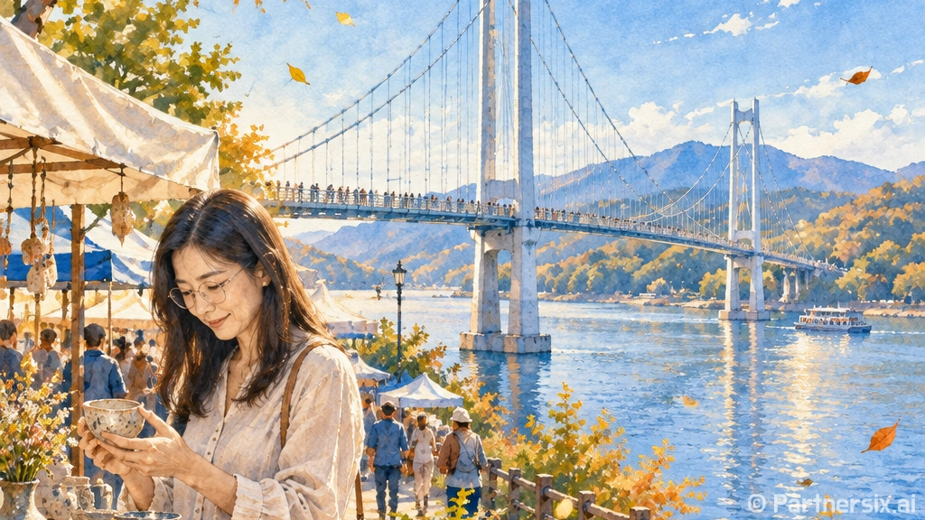 가을 주말, 여주 남한강 출렁다리 나들이