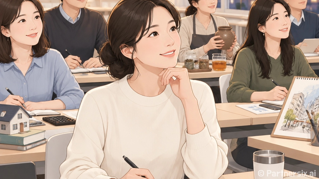 퇴근 후 빛나는 여성의 배움 시간