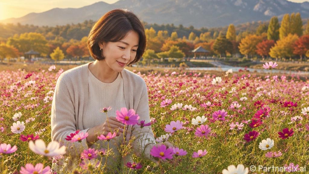 가을빛 물든 공릉천 코스모스 명소