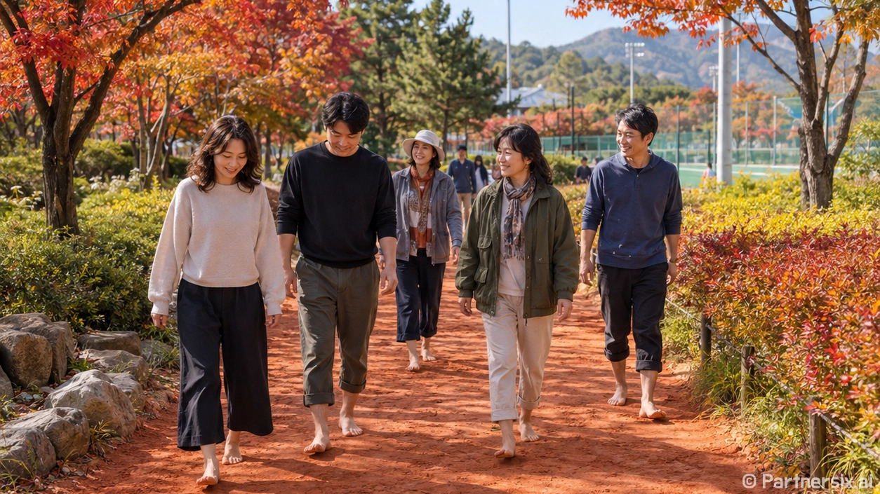 매탄공원 맨발 황톳…