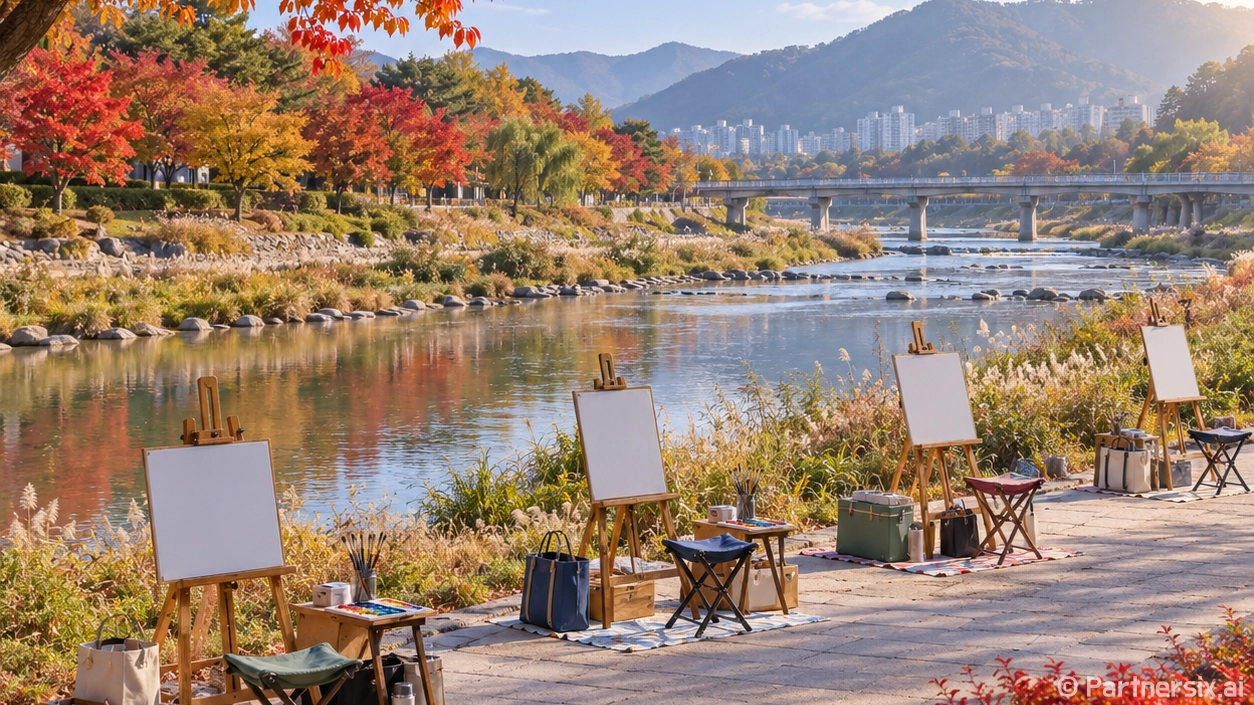 오산천을 물들인 동…