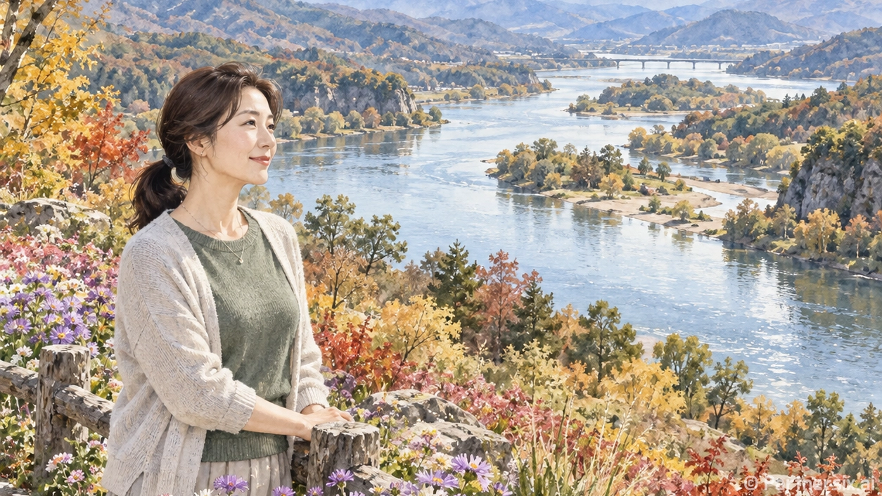 남한강 꽃물결 대신섬