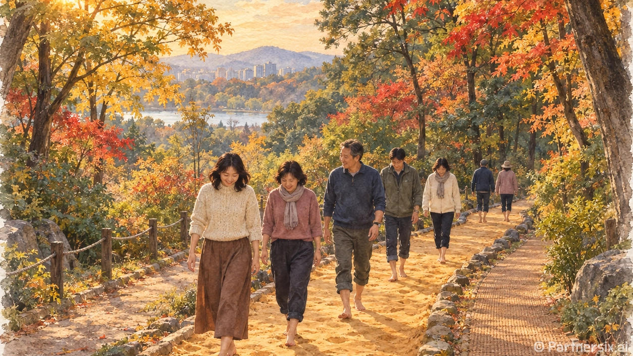 식골공원 황톳길 새단장