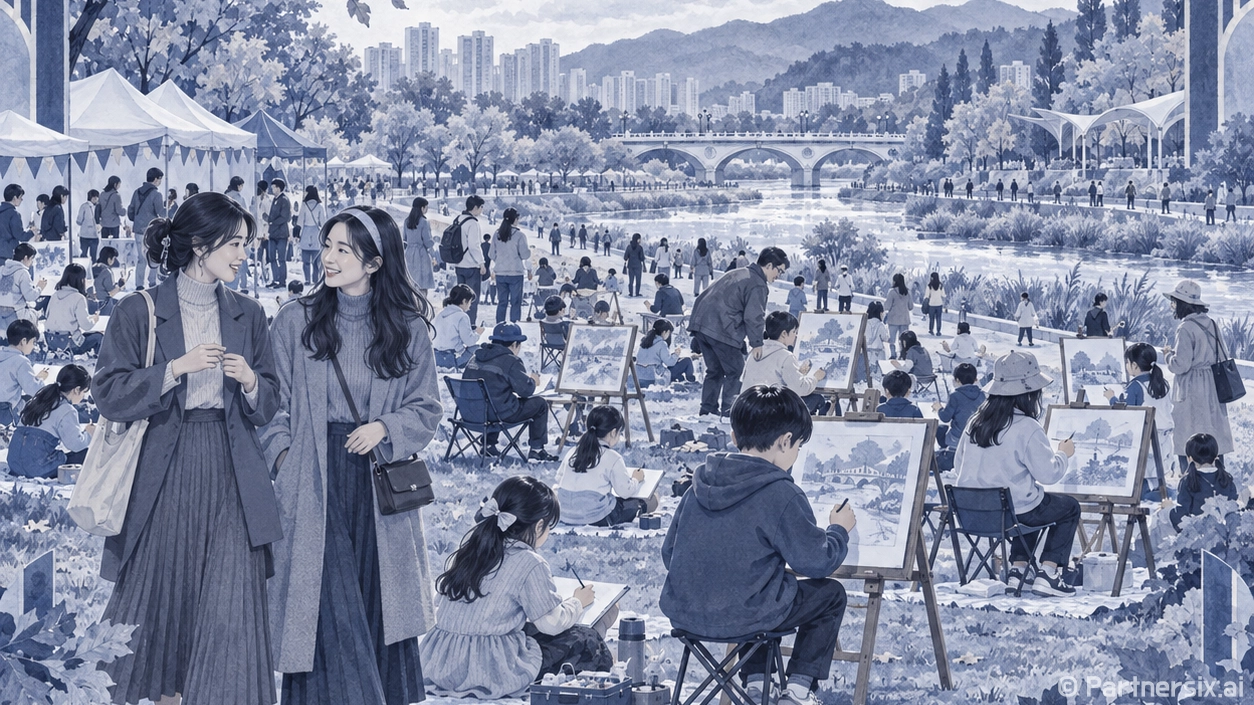 오산천에 펼친 동심