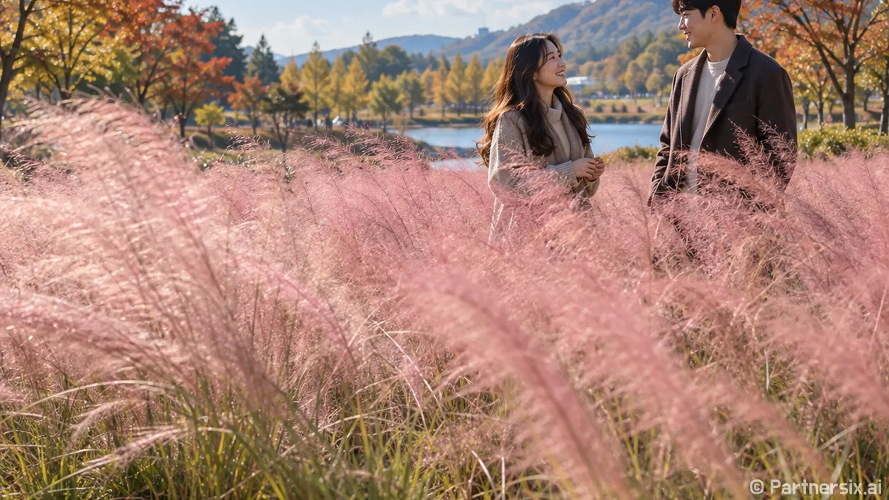 분홍빛 가을 미사공원