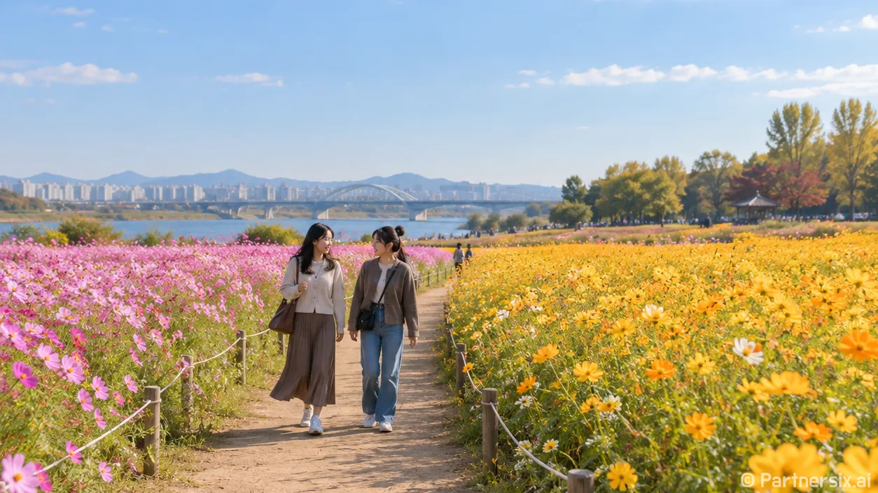창릉천 물든 두빛 가을