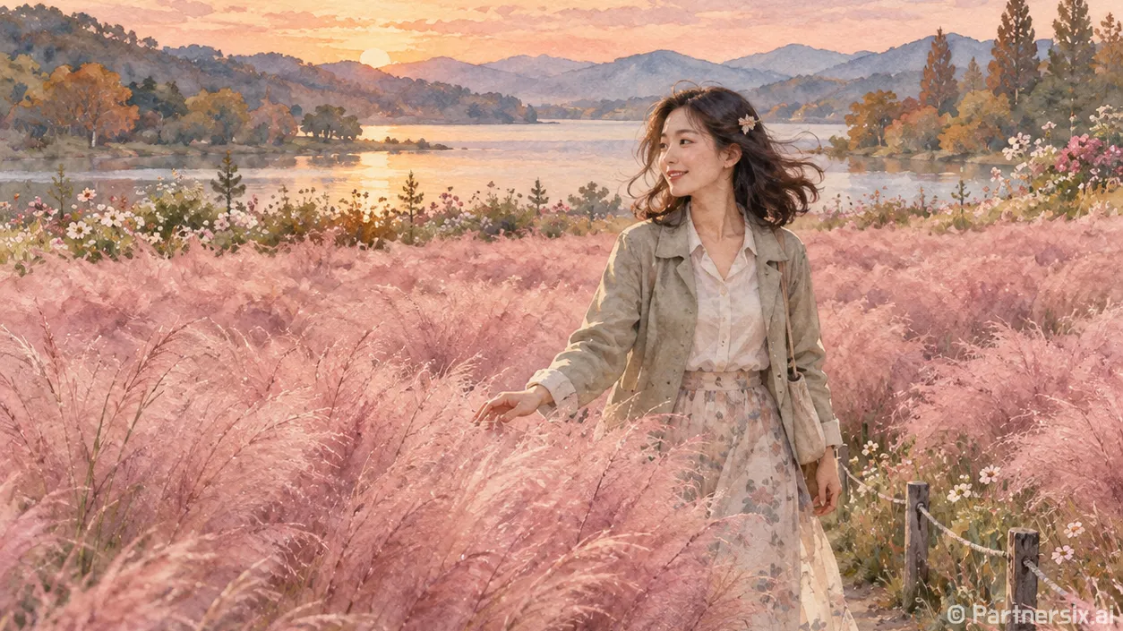 왕송호수 가을꽃 물결