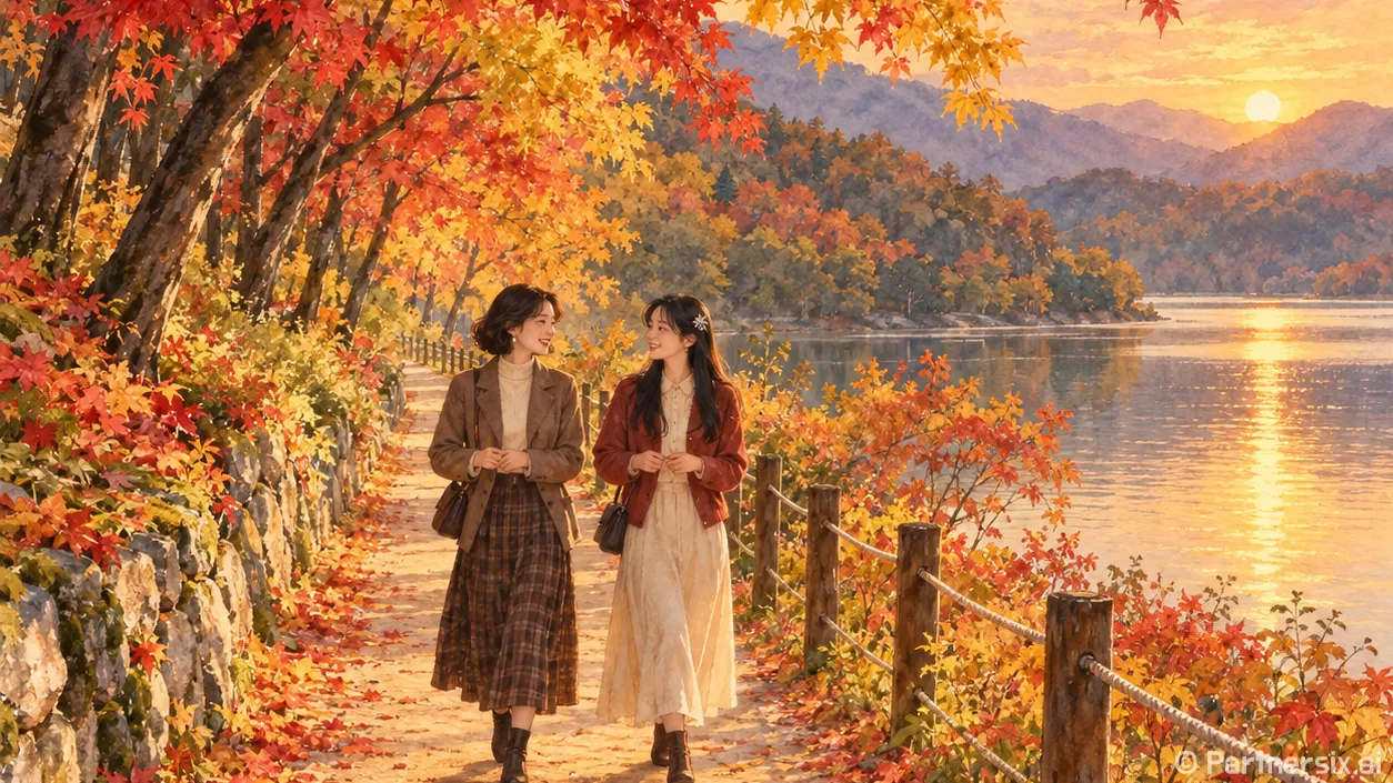 청평 단풍길 가을 개방