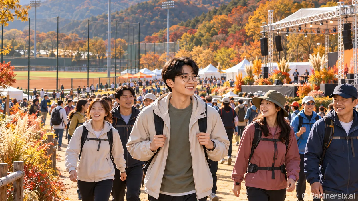 가을바람 속 건강걷…