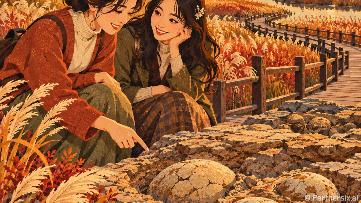 억새길 끝 공룡의 흔적