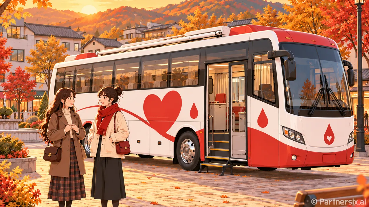 지평면에 헌혈버스 …