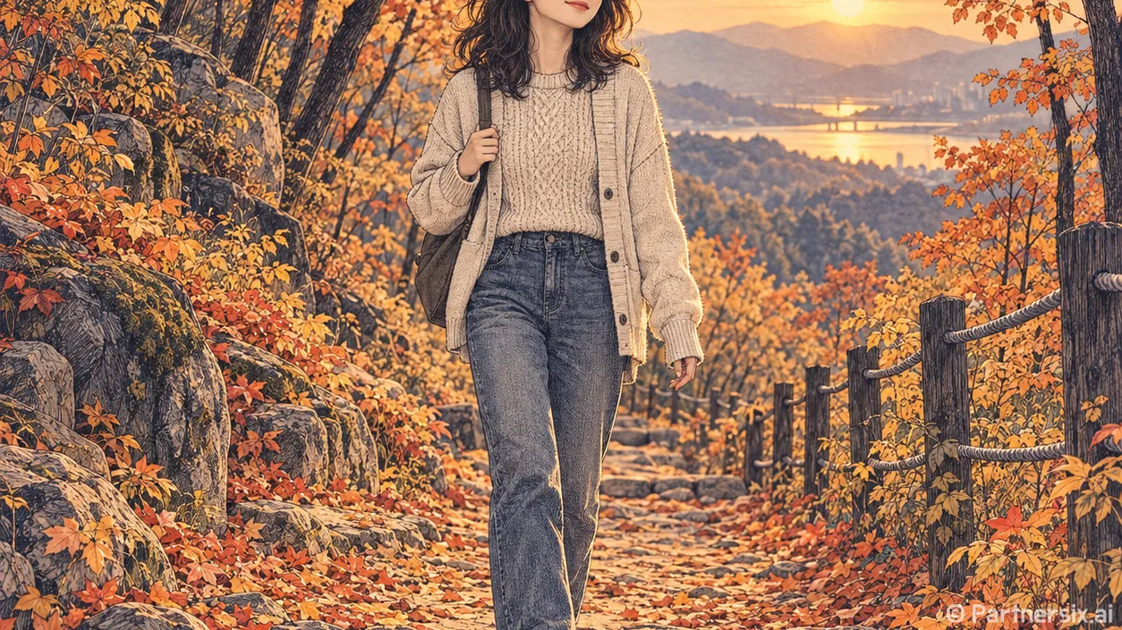 가을 숲길에 번진 건강