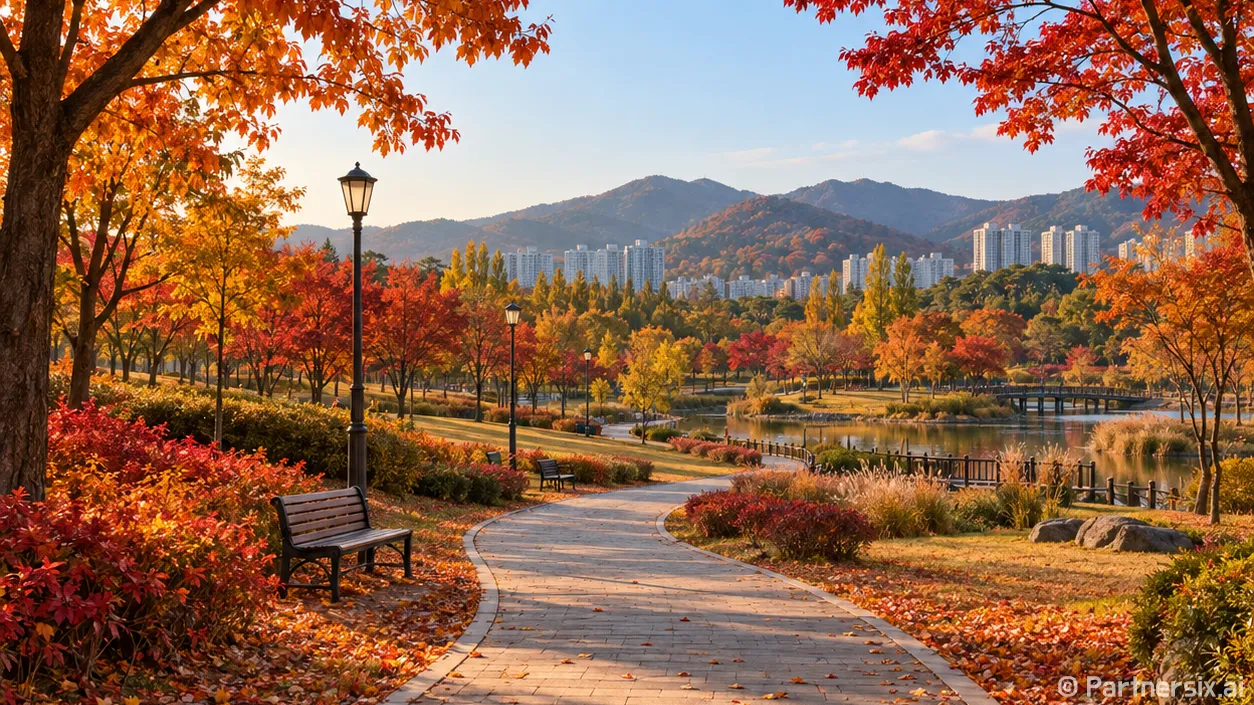 반려견 품은 광주 가을숲